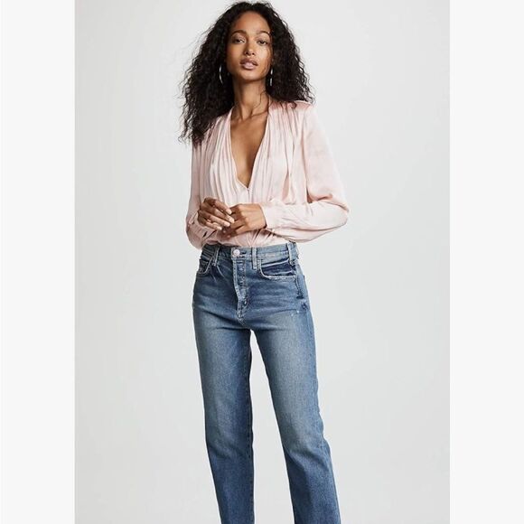 Paige NWT Sevilla Thong Bodysuit in cream/pink size M - Picture 6 of 8